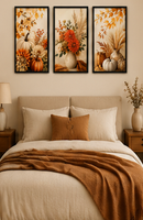 Großhandel Moderner Abstrakter Stil Triptych-Design Hochzeit Wohnzimmer Hotel Kaffee Wand Heim-Dekor Holzdruck Handgefertigt