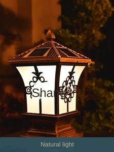 Lámpara de Jardín LED de Bronce para Exteriores, IP65, con Pantalla de Vidrio, Regulable, 500 Lúmenes, Luz Blanca Cálida, Decorativa para Caminos, Porche y Jardín - Product Image 6