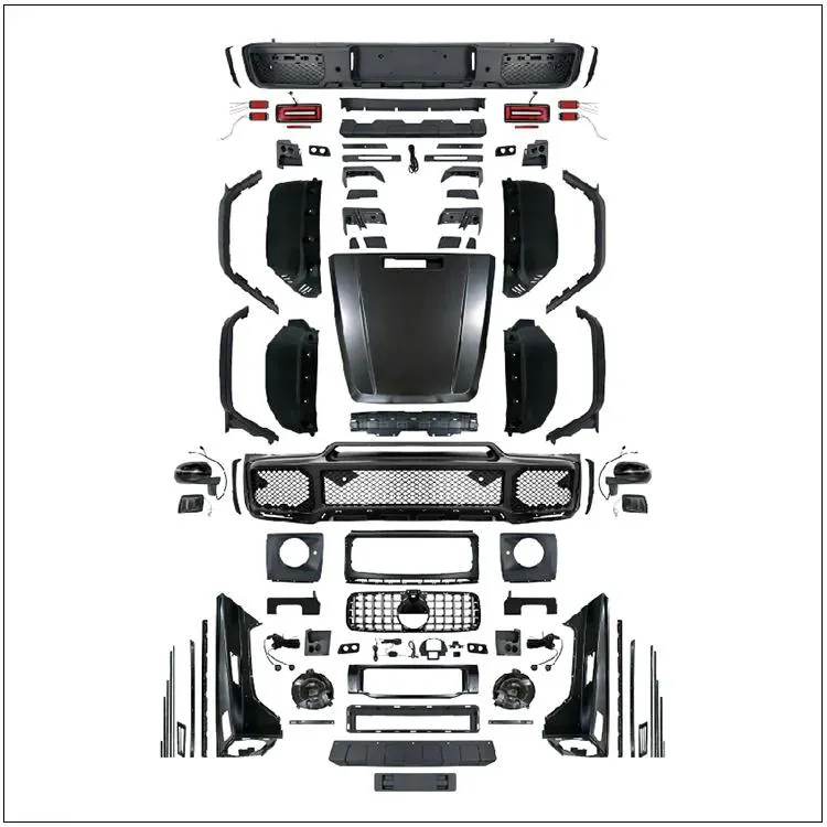 Kit do corpo do carro para Benz G Classe 2009-2018 W463 Para W464 Maybach Estilo Folha placa Tampa Da Máquina Espelho Reverso Dianteiro e Amortecedor Traseiro