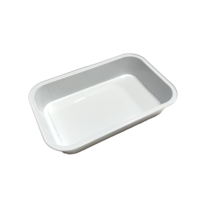 Barquette alimentaire rectangulaire jetable en aluminium avec couvercle, qualité alimentaire, pour repas en avion et plats à emporter
