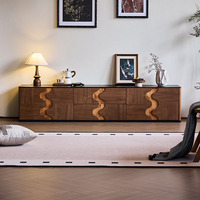 Mueble de TV Moderno de Lujo, Diseño de Última Generación, Hecho a Medida, de Madera, para Sala de Estar, Estilo Mid-Century