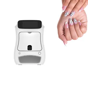 Mini portátil 3d inteligente nail art pintor máquina pintar qualquer padrão de cor nas unhas para pessoal nail art self-service