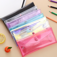 Étui à crayons transparent en PVC mignon, pour l'école, le bureau, l'organisation des cahiers, sac à crayons créatif et tendance
