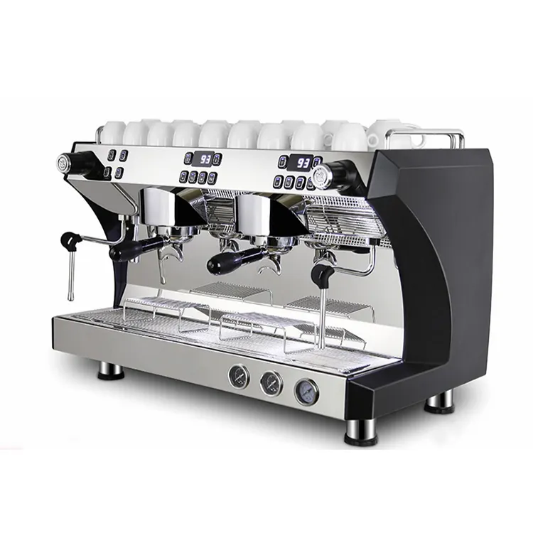 China Automatische 2 Groep Espresso Grote Cappuccino Goedkope Prijs Van Barista Koffie Machine Voor Commerciële Industrie Voor Winkels