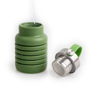 Bouteille d'eau en silicone écologique, tasse à boisson chaude en silicone, gobelet isotherme vide pour jus et lait - Product Image 4