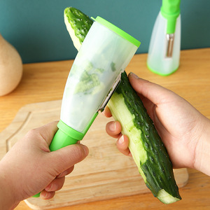 Storage Type Peeler With Container For Fruit And Vegetable Peeling Home Use Green Random C1AF0 - Product Image 1