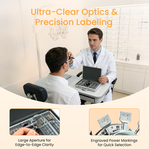 Aist Optics - Juego de Lentes de Prueba Oftálmicas JS-104B, Estuche de Aluminio con Anillos de Plástico para Insertar Lentes - Product Image 3