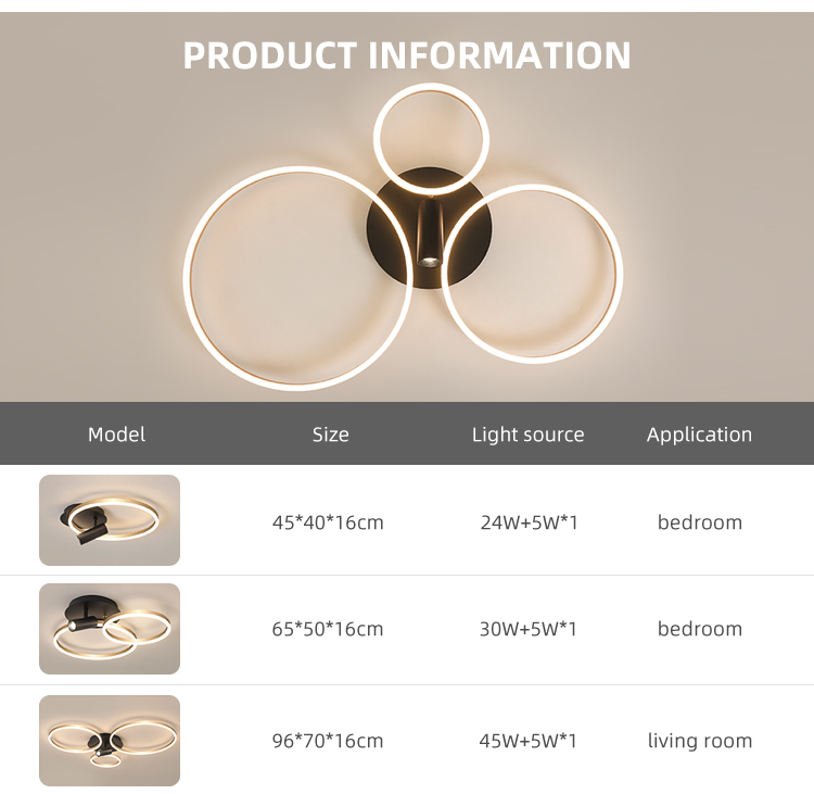 Fashion Smart Indoor Acrylic Hotel Decor Round Modern Led Ceiling Lamp For Living Room