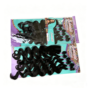 Adorable Shine - Extensiones de Cabello Sintético para Trenzas <span class=keywords><strong>con</strong></span> Cierre, Ondulado, Sin Enredos, Fibra Futura, para <span class=keywords><strong>Mujeres</strong></span> Negras - Product Image 3