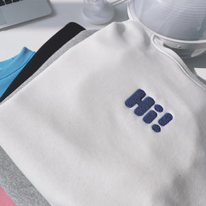 Wholesale Men's <b>Hoodie</b> <b>Plain</b> <b>Black</b> 3D Embossed Toothbrush Chenille Embroidery Letter Breathable Polyester/Cotton Winter Season - Product Image 4