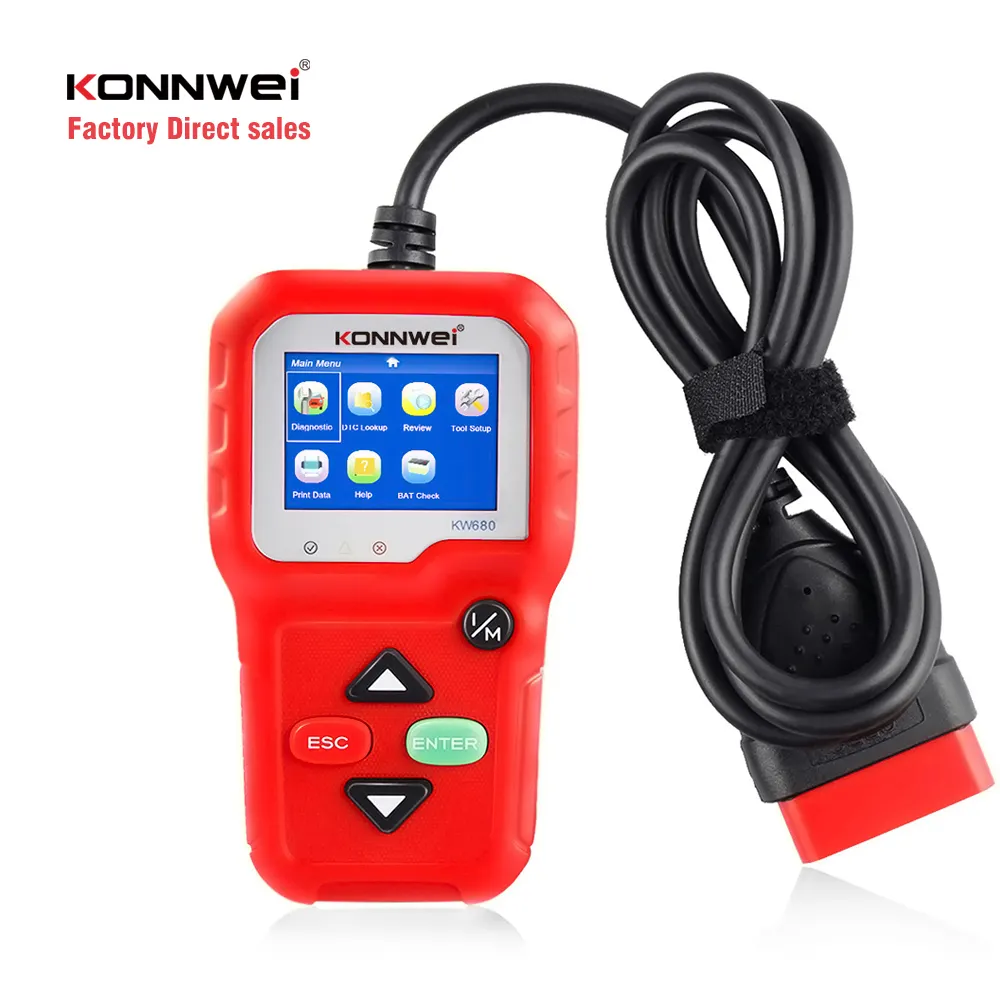 KONNWEI-escáner de diagnóstico KW680 KW850, autoescáner obdii eobd para todos los coches, actualización en varios idiomas con la marca KONNWEI