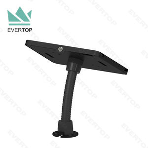 LST04-H مرنة اللوحي <span class=keywords><strong>POS</strong></span> كشك حامل معقوفة مع مفتاح القفل أبيض أسود آمن لمواجهة سطح المكتب ل جديد باد شبكة آلات توزيع إلكترونية تعمل بنظام Android - Product Image 2