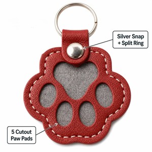 Portachiavi commemorativo all'ingrosso per animali domestici, a forma di zampa, ecologico, solido, leggero, confortevole, moderno, con ornamento - Product Image 5