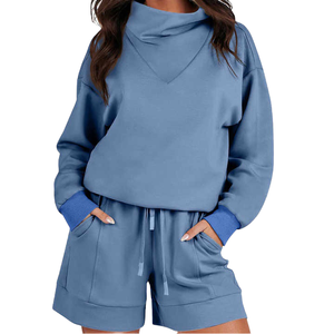 Sudadera con Capucha de Punto para Mujer, Verano, Formal, de Poliéster/Algodón, con Logotipo Frontal, Transpirable, Color Sólido, Cuello Redondo, 2026 - Product Image 1