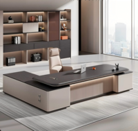 Bureau de bureau moderne haut de gamme pour président/directeur grande table de patron de luxe pour la conception convertible respectueuse de l'environnement