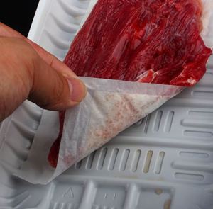2026 Absorbent Pads for Food Cellulose for Wholesale Supermarket Frozen Chicken Beef Meat Pack with <b>Plastic</b> <b>Tray</b> Soaker Pad - Product Image 2