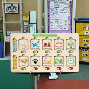 Kids Wood Daily Responsibilities Chart <strong>Task</strong> List and Chore Chart for Effective Daily Management Handcrafted Wooden Wall Sign - Product Image 5