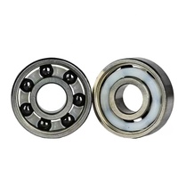 Roulements de patins à roulettes de compétition en acier inoxydable haute précision 440C 608 627 avec billes en céramique noire pour patins quad