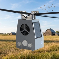 Répulsif intelligent à ultrasons pour oiseaux, alimenté par énergie solaire, en ABS, étanche, écologique, avec technologie sonore et lumineuse, durée de vie 3-5 ans