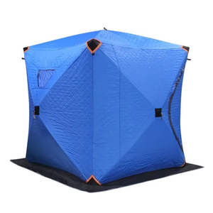 Tente sphérique isolée monocouche pour le glamping en extérieur, abri chaud pour la pêche sur glace avec auvents épais, 3-4 personnes - Product Image 4