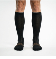 Chaussettes de compression athlétiques unisexes personnalisées, hauteur genou, pour le football, en nylon, pour hommes et garçons, course à pied, compression 15-20 mmHg