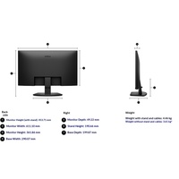 Écran d'ordinateur Dell 23,8 pouces FHD 144 Hz IPS pour le bureau et la maison, écran de jeu avec protection anti-lumière bleue de niveau matériel SE2426H