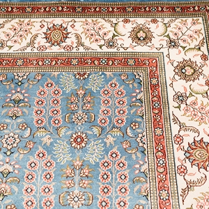 Tappeto in seta persiana 137x198cm fatto a mano Vintage Melbourne Dubai in stile orientale <span class=keywords><strong>per</strong></span> adolescenti - Product Image 5