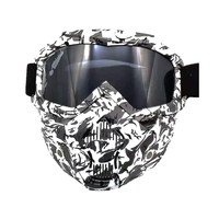 Masque de protection UV400 amovible Kaiyue pour casque de moto tout-terrain, cyclisme, pêche et sports de plein air, anti-poussière