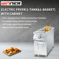 Friteuse électrique commerciale 28L sans ventilation en acier inoxydable pour restaurant