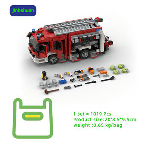 Modelli camion dei pompieri City Car per bambini mattoni di plastica giocattolo Moc blocchi personalizzati regalo per ragazzi bambini set di blocchi di costruzione - Product Image 2
