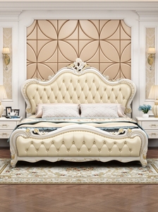 <span class=keywords><strong>Cama</strong></span> <span class=keywords><strong>Continental</strong></span> Blanca Personalizada de Estilo Princesa, <span class=keywords><strong>Cama</strong></span> Queen de 2.2 m, <span class=keywords><strong>Cama</strong></span> Doble Americana, Juego de Muebles para Dormitorio - Product Image 5