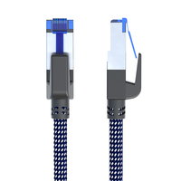 Cable de Conexión Ethernet Cat8 RJ45 LSZH Sin Halógenos, 1m, Longitud Personalizable, Conductor de Cobre Puro, Certificado ISO9001, CE/ROHS