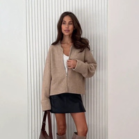 Fournisseur en gros – Nouveauté : Cardigan épais et chaud en maille pour femme avec fermeture éclair, style décontracté, veste tricotée, vêtement d'extérieur pour l'automne