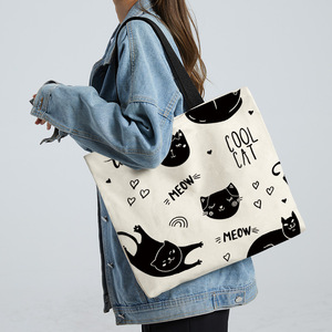 Kawaii dễ thương sinh viên công suất lớn Tote Vải Vai Túi mua sắm túi dễ thương 3 gấu túi vải - Product Image 5