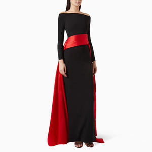 فستان سهرة أنيق وردي مكشوف الأكتاف من Sharon Said SF317 مع تنورة علوية، فستان زفاف رسمي للحفلات، فساتين حفلات موسيقية، للضيوف (غير متوفر) - Product Image 4