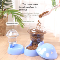 Distributeur automatique portable pour chats et chiens 500ML/1.8L, étanche, anti-déversement, bol solide en forme de champignon, PP de qualité alimentaire