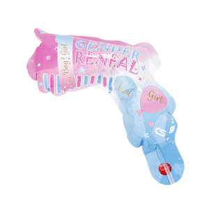Pistola <span class=keywords><strong>Sparacoriandoli</strong></span> Ecologica in Farina di Mais per Rivelazione del Sesso, Palloncino a Forma di <span class=keywords><strong>Cuore</strong></span> Rosa Blu, <span class=keywords><strong>Sparacoriandoli</strong></span> Universale per Feste e Baby Shower - Product Image 2