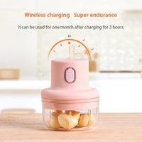 Presse-ail électrique sans fil, mini hachoir à viande, presse-agrumes, hachoir à fruits et légumes, mixeur, robot culinaire, outils de cuisine USB