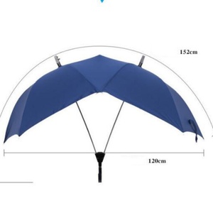 Romantic 23-Inch Straight Walking Couple <b>Umbrella</b> Modern Design Windproof for Business Gifts and Business Occasions for Two - Product Image 5