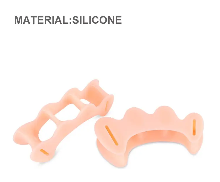 Separatore per dita in Silicone prodotto per la cura del piede a tre fori Gel ortodontico medico separatore per barella per dita dei piedi corretto