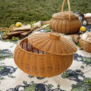 Panier à fruits en rotin tressé à la main, bol de service en osier, centre de table décoratif, rangement pour la maison et la cuisine - Product Image 3