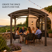 Pergola extérieure en aluminium pour patios résidentiels et commerciaux, avec configuration en kit et options de taille personnalisables