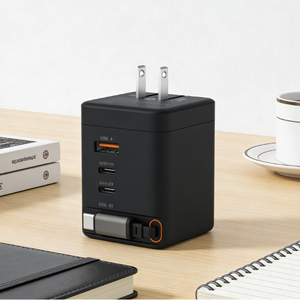 Cargador de pared GaN de 100w con cable retráctil, carga rápida para portátiles, cargador USB multipuerto, adaptador de viaje universal con USB y tipo C - Product Image 2