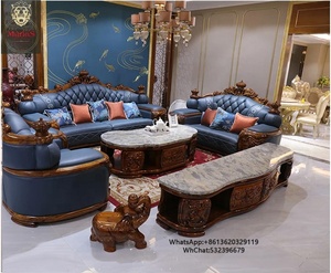 Juego de sofá<span class=keywords><strong>s</strong></span> de cuero de lujo, Chesterfield Modular de diseño antiguo de estilo europeo para muebles de sala de estar de <span class=keywords><strong>Hotel</strong></span> y hogar - Product Image 2