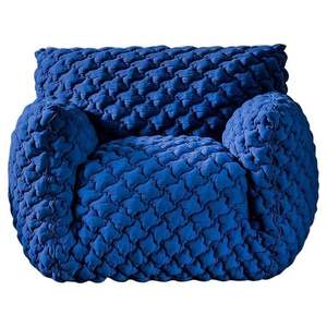 Muebles de diseño moderno <span class=keywords><strong>Puff</strong></span> Sofá Silla Sillones de tela azul para sala de estar Sofá de tela 3D - Product Image 1