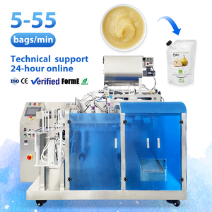 Máquina Automática para Rellenar Puré |   Máquina Doypack para Jugos, Alimentos, Salsas, Bebidas, Líquidos, Bolsas Verticales, Sellado - Product Image 1