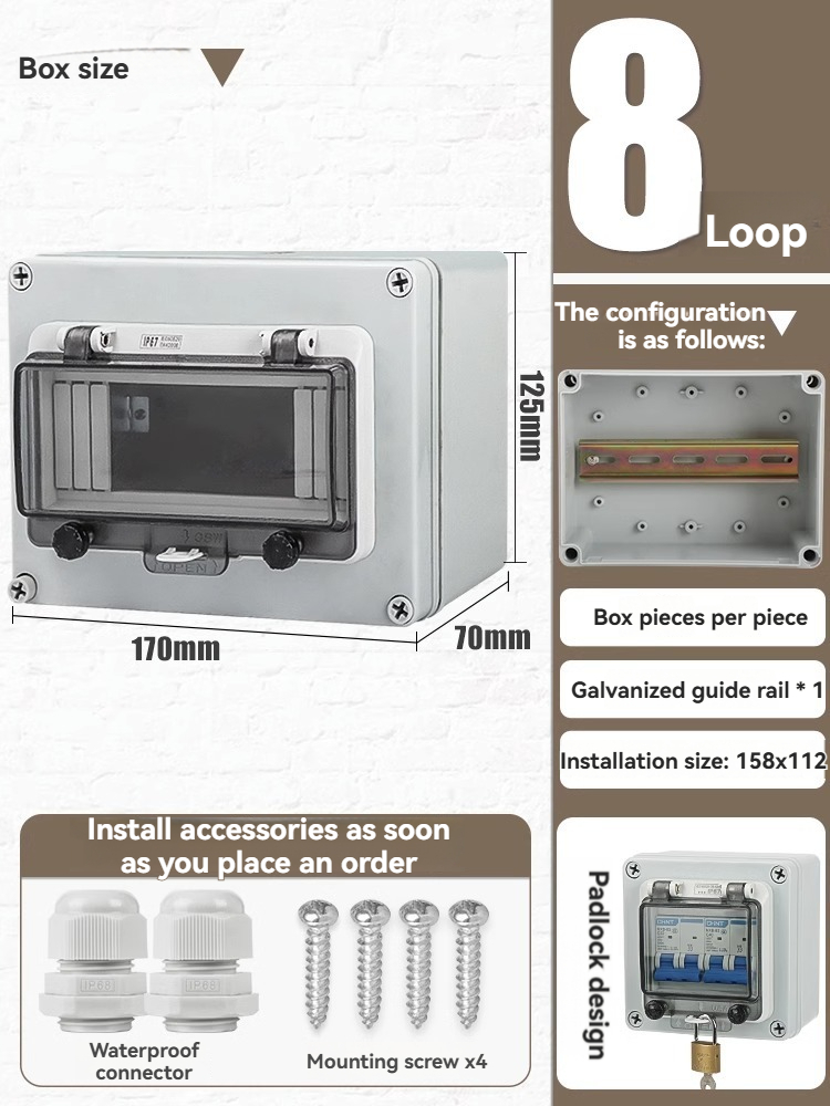 Caja de 8 circuitos