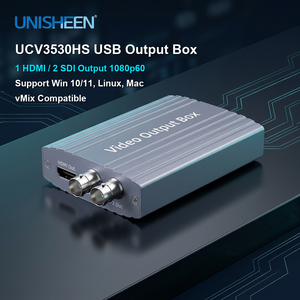 Boîtier de sortie vidéo USB vers HDMI SDI à double canal Unisheen Professional 1080P 60FPS pour la diffusion en direct VMix Studio - Product Image 1