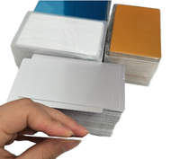 Carte de visite en aluminium peinte par sublimation, carte cadeau en métal, rectangle, transfert thermique par presse à chaud