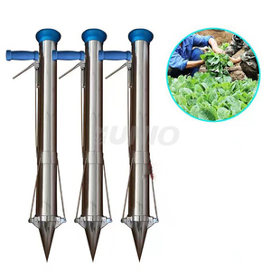 Machine de planteur de graines de légumes à la main multifonction à usage agricole/transplanteur manuel <span class=keywords><strong>en</strong></span> acier inoxydable planteur de seau de jardin - Product Image 3